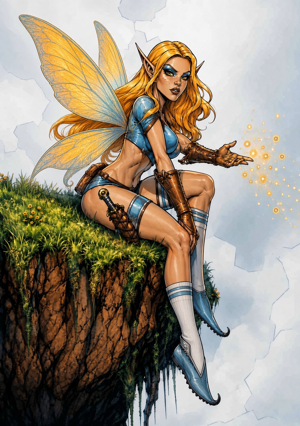 Asterope standing on a cliff